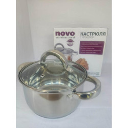 Кастр. нерж. 1.9л 16 * 9.5см (Новом.) LKA-012HC-16CA - Фото 1