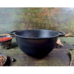 Котелок чугунный Maysternya Т401С3 2л со стеклянной крышкой | Кастрюля для плова, индукции, Ø20см, 2.5 кг