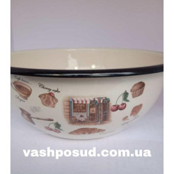 Миска 4.0л эмалированная «Кафе» Idilia