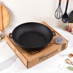 Сковорода-жаровня Maysternya 340-70 (Ø34см) | Глибока, 7 см, 4.22 кг, професійна