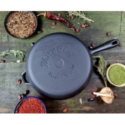 Сковорода Чавунна Лита Maysternya Т2012 (Ø22см) | Глибока 4 см, 2.5 кг