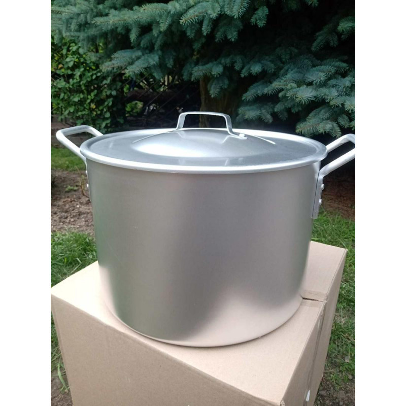 Котел алюминиевый 60л Interos с крышкой для общепита Котел алюминиевый 60л Interos с крышкой для общепита