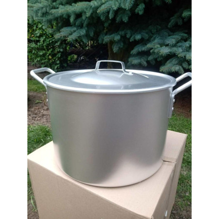 Котел алюминиевый 60л Interos с крышкой для общепита