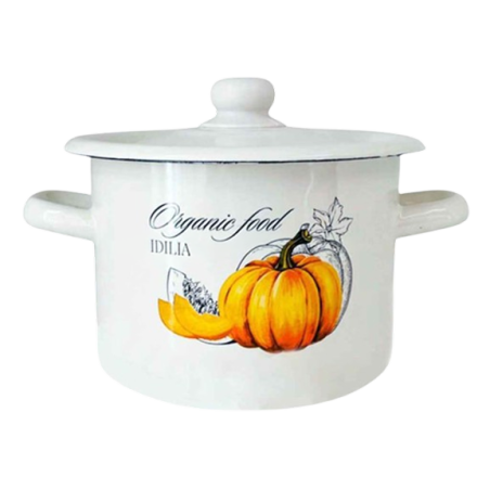 Кастрюля эмалированная 12л Idilia Тыква для консервации купить Харьков