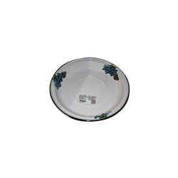 Емальований лоток Idilia «Голубика» 1.5 л. Біле блюдо з декором ягід.