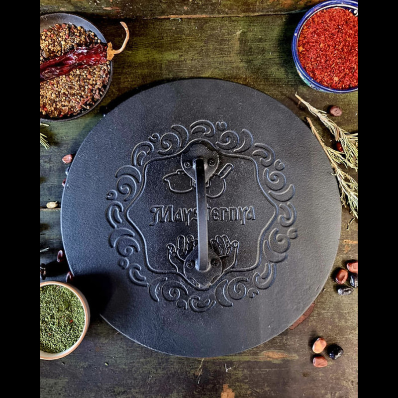 Купити важкий чавунний прес-гриль Maysternya ПГр28,5 (28.5 см) для стейків та бургерів. Доставка по Україні.