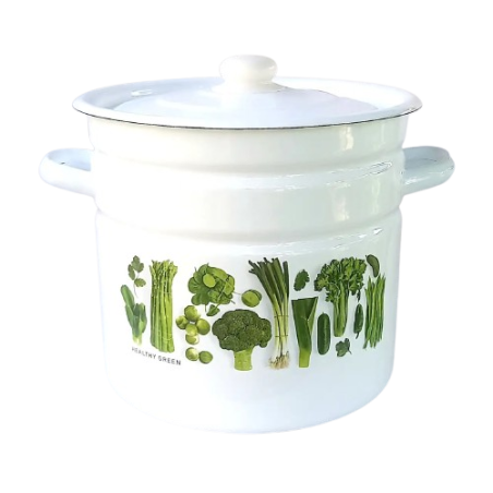 Каструля емальована 12л Idilia, Салат, циліндрична, оптом, індукція, український виробник, Новомосковськ.