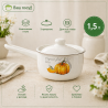 Ковш эмалированный с крышкой Idilia «Тыква» 1,5 л