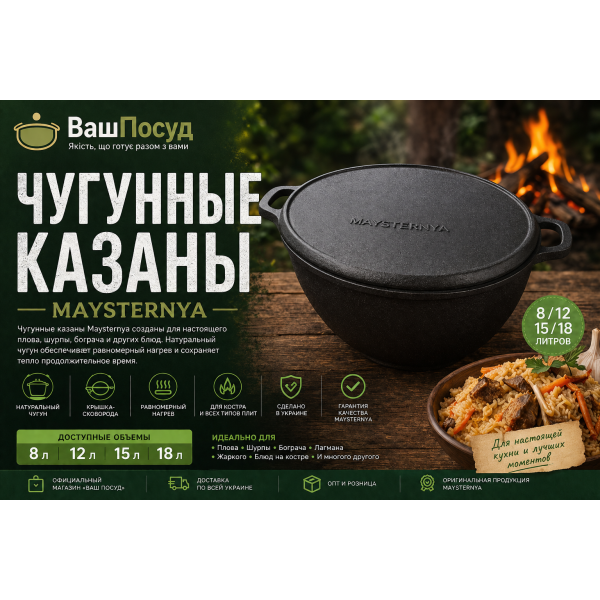 Чавунні казани Maysternya