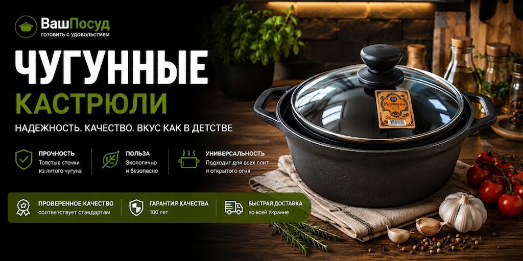Чугунные кастрюли Maysternya